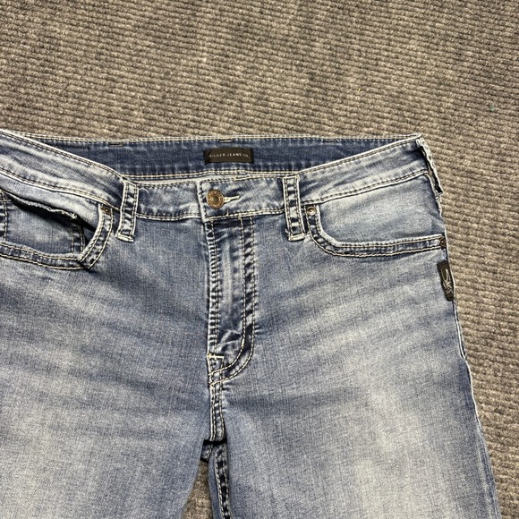 Silver Jeans Co Mens Jeans Western Glove Works Bootcut Blue Wash W34 L32 - Picture 2 of 6